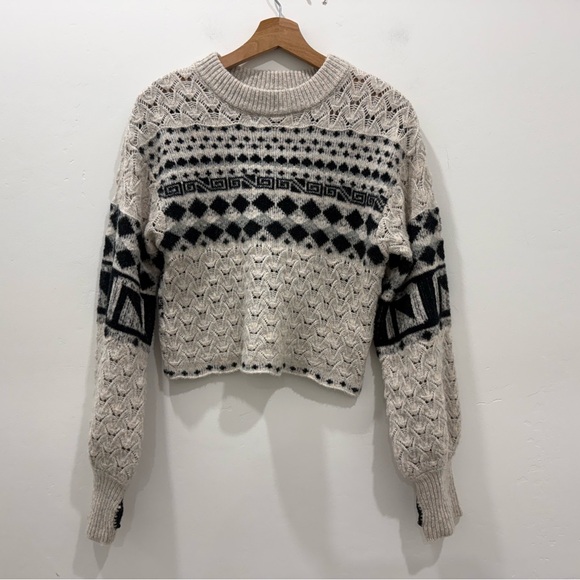 Free People Harriet Wool Knit Pullover Sweater Sz Small - Picture 2 of 10